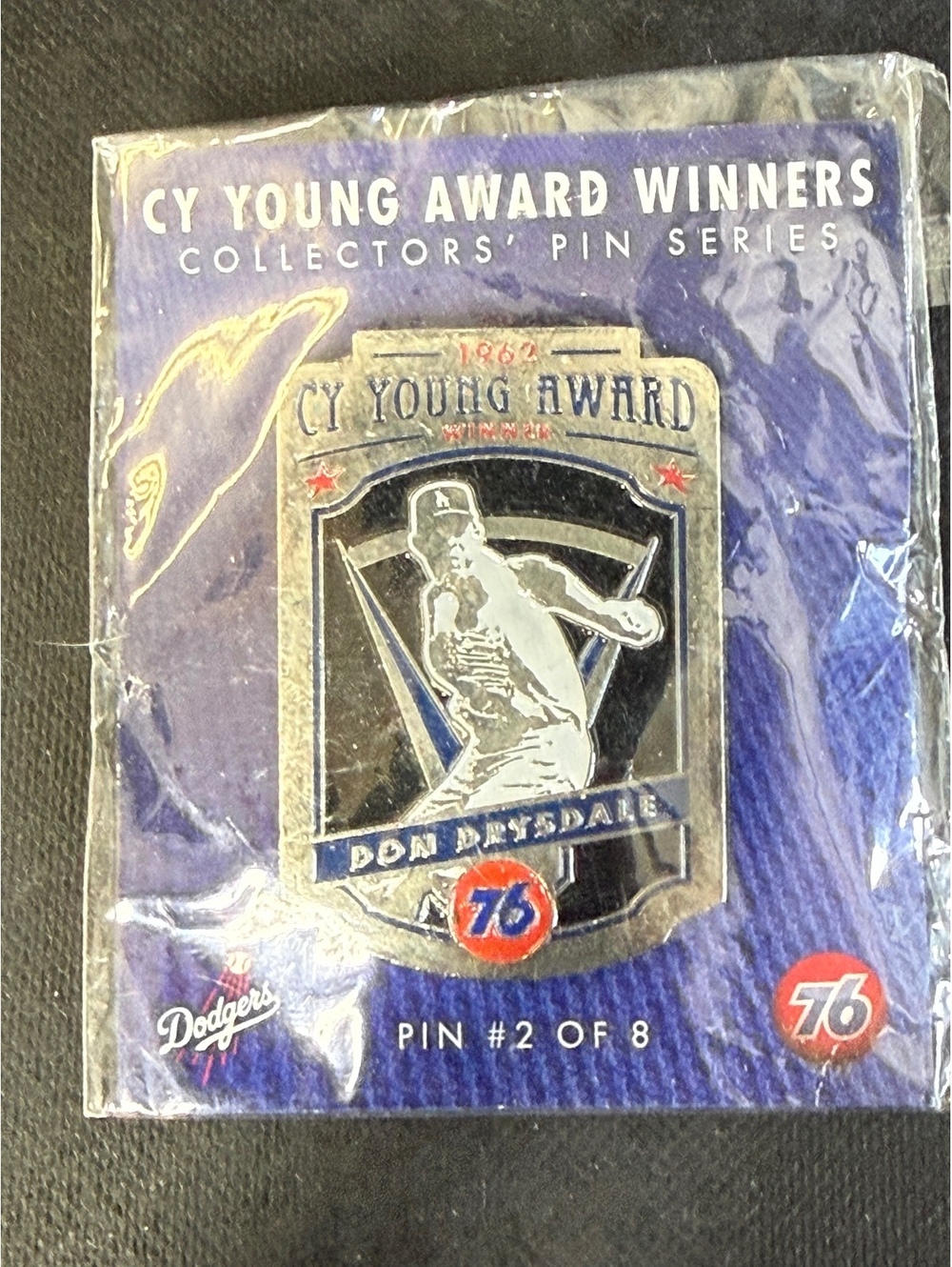 1962 Cy Young Award Winner Don Drysdale Collectors Pin